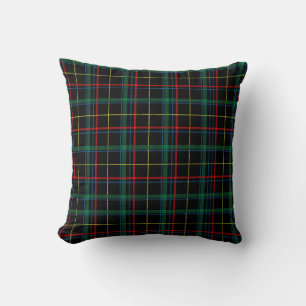 Plaid Texture with Black Background-25774 Throw Pillow