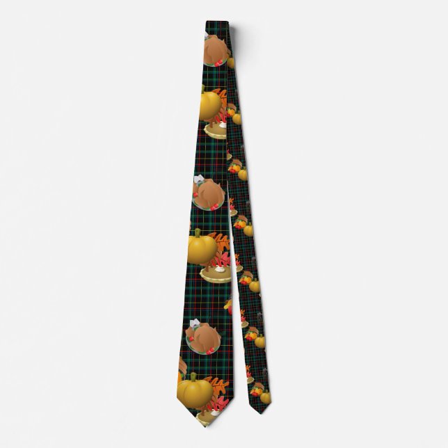 plaid thanksgiving tie (Front)