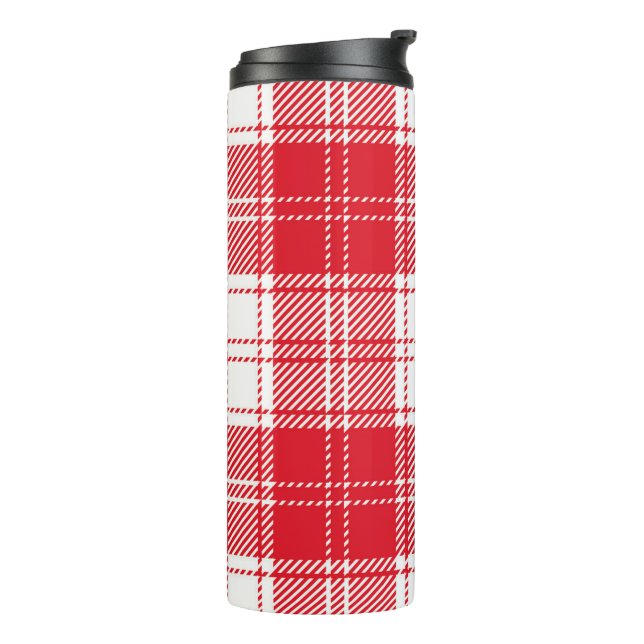 Plaid Thermal Tumbler (Rotated Left)