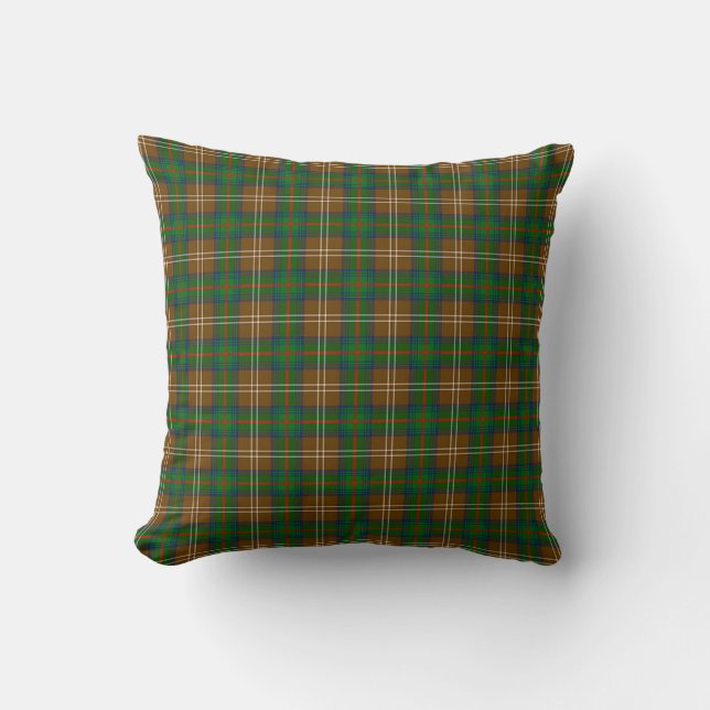 Plaid Throw Pillow Chisholm Hunting Tartan Pillow (Front)