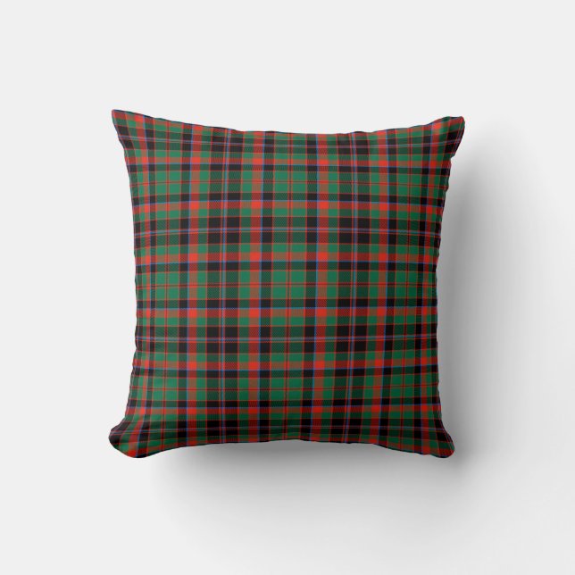 Plaid Throw Pillow Cumming Hunting Ancient Tartan (Front)