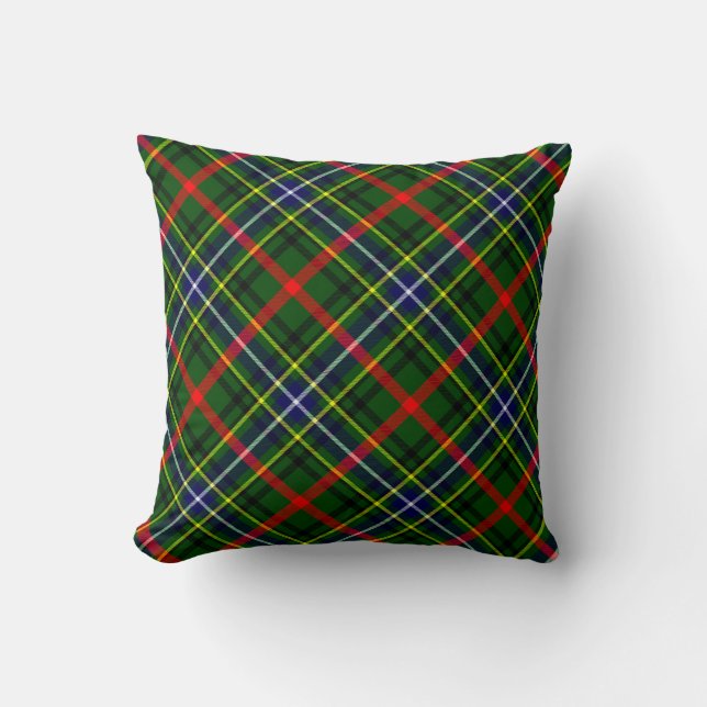 Plaid Throw Pillows Bisset Pattern Tartan Pillow (Front)