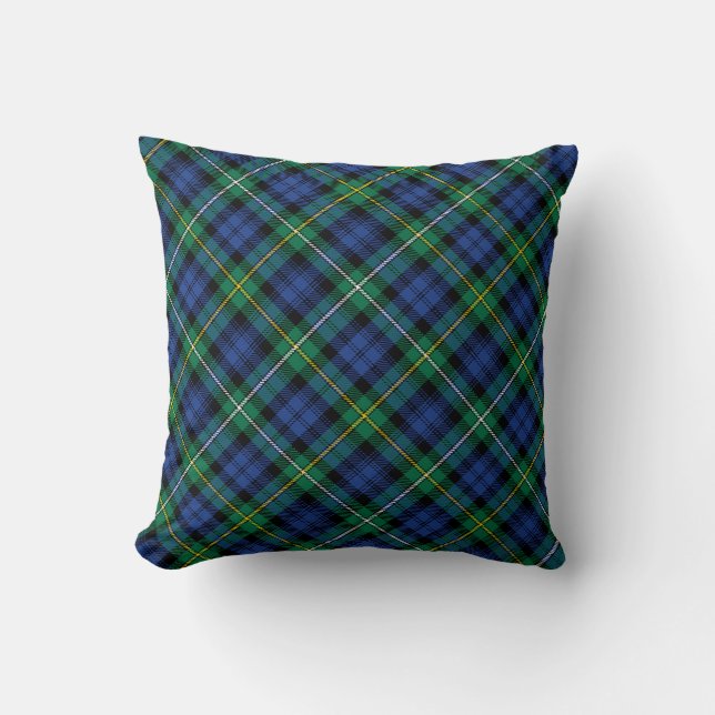 Plaid Throw Pillows Campbell Argyll Ancient Tartan (Front)