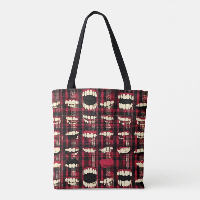 Plaid tooth tote (Back)