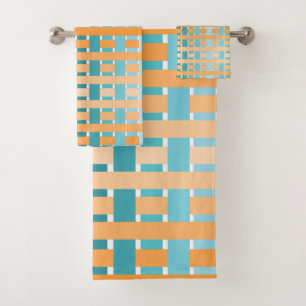 Plaid Turquoise orange