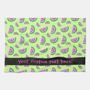 Plaid Watermelon Slice Pattern Kitchen Towel