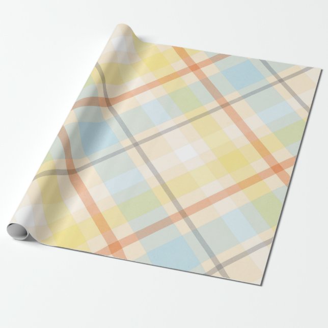 Plaid Wrapping Paper (Unrolled)