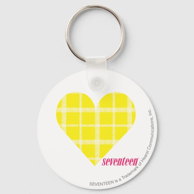Plaid Yellow 2 Keychain (Front)