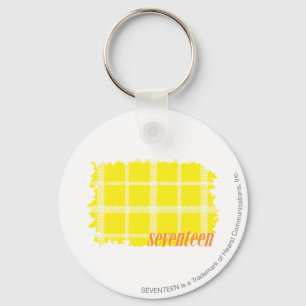 Plaid Yellow 3 Keychain