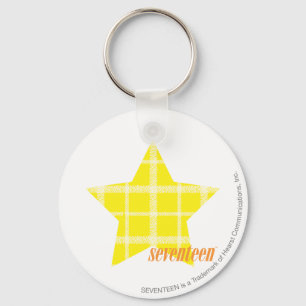 Plaid Yellow 4 Keychain
