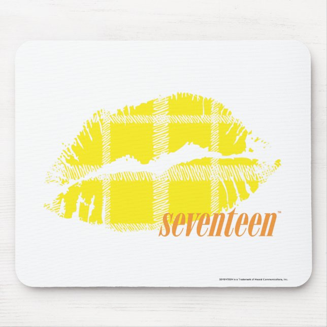 Plaid Yellow Mouse Pad (Front)