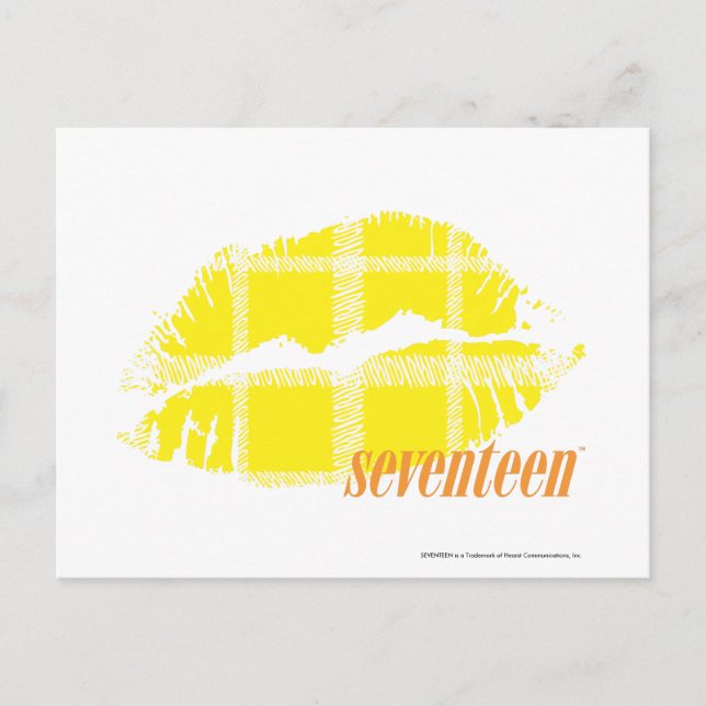 Plaid Yellow Postcard (Front)
