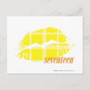 Plaid Yellow Postcard