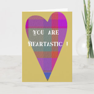 Plaid You Are Heartastic  Holiday Card