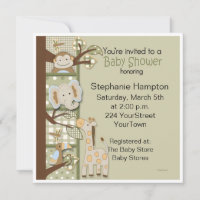 Plaids and Poka Dots Safari Animal Baby Shower