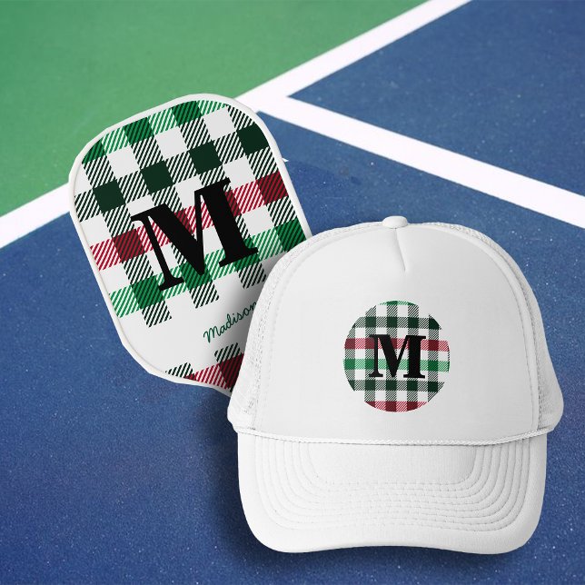 Plaids Preppy Colours Custom Monogram Trucker Hat (Creator Uploaded)