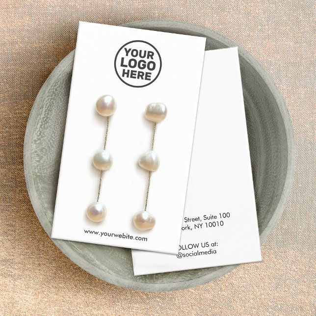 Plain Add Your Logo Any Colour Earring Display Car (Creator Uploaded)