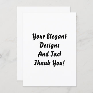 Plain And Blank Wedding And Party Invitation Card