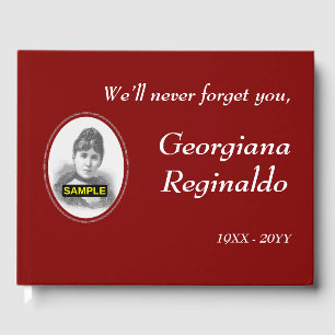 Plain and Customized Sympathy Guestbook