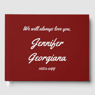 Plain and Minimalist Sympathy Guestbook