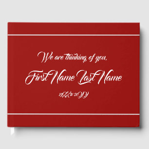 Plain and Personalized Memories Guestbook