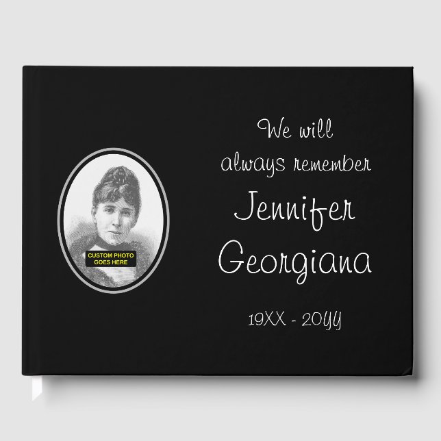 Plain and Respectable Funeral Guest Book (Front)