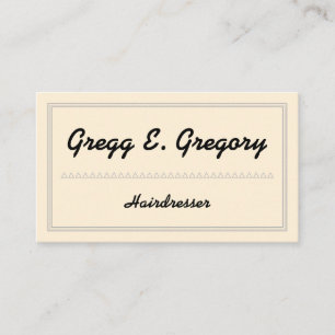 Plain and Simple Hairdresser Business Card