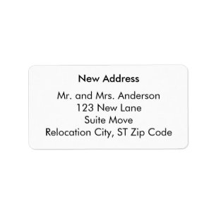 Plain and Simple New Address Labels