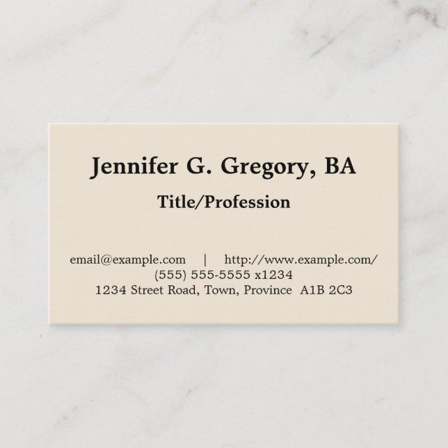 Plain and Simple Professional Business Card (Front)