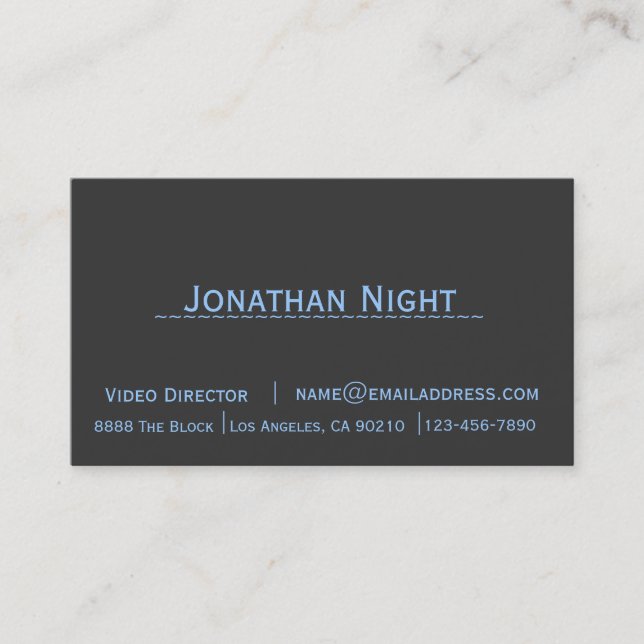 Plain and simple two tone business card (Front)