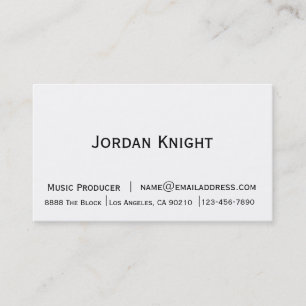 Plain and simple two tone business card