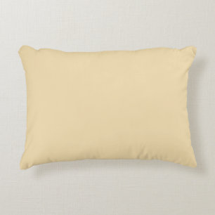 Plain Banana Cream Colour Square Accent Pillow