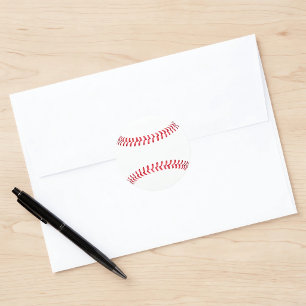 Plain Baseball with Seams Customizable Sports Classic Round Sticker