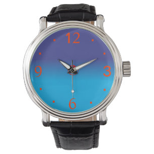 Plain Big faced Classic > Plain Blue Watches
