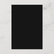 Plain Black 3.5" x 5" Blank Wedding