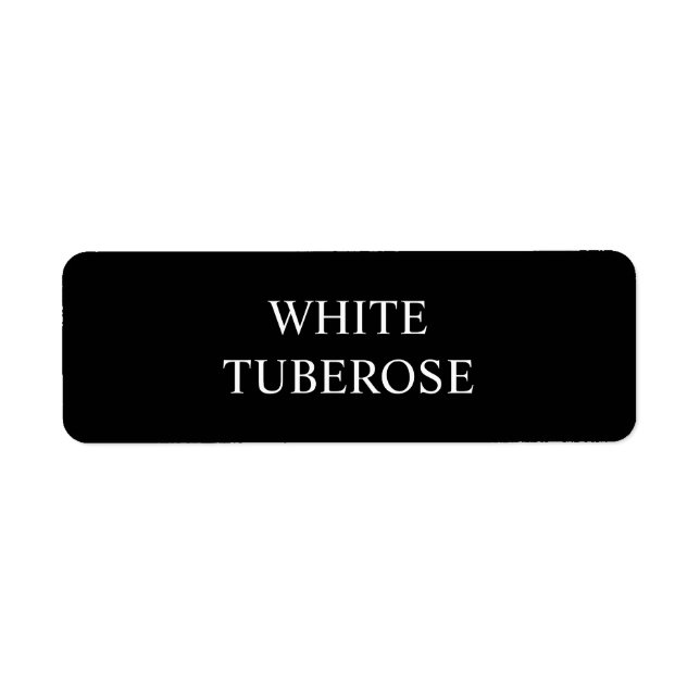 Plain Black address label (Front)