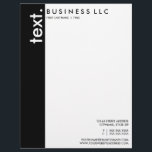 plain black and white (vertical bar) letterhead<br><div class="desc">we now offer matching stationary and letterhead! :</div>