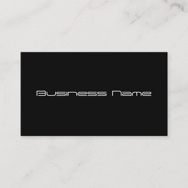 Plain Black Business Card (Front)