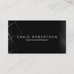 Plain Black Grey Business Card