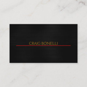 Plain Black Grey Business Card