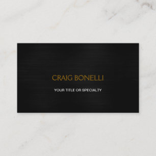 Plain Black Grey Business Card