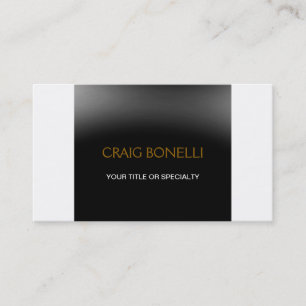 Plain Black Grey White Stripe Business Card