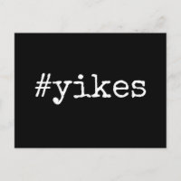 Plain Black Hashtag Yikes Postponed Wedding