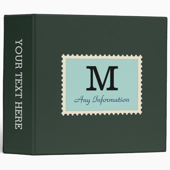 Plain Black leather jacket Background Monogram Binder (Front/Spine)