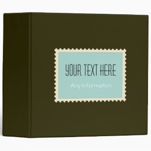 Plain Black Olive Background Binder