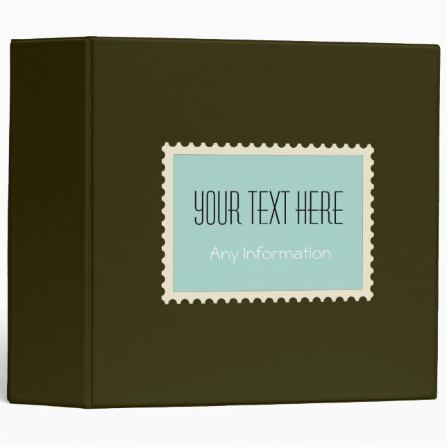 Plain Black Olive Background Binder (Front/Spine)