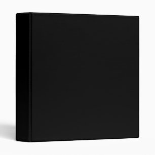 Plain Black Solid Colour Binder