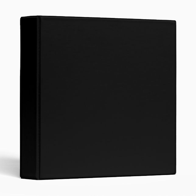 Plain Black Solid Colour Binder (Front/Spine)