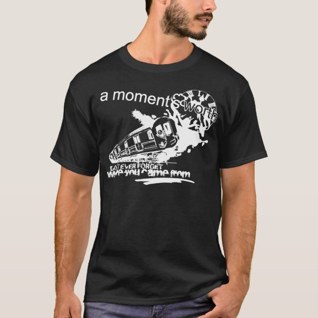 Plain Black T - Train Logo T-Shirt (Front)
