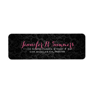 Plain Black Vintage Floral Damasks